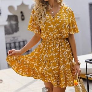 Yellow floral sundress
